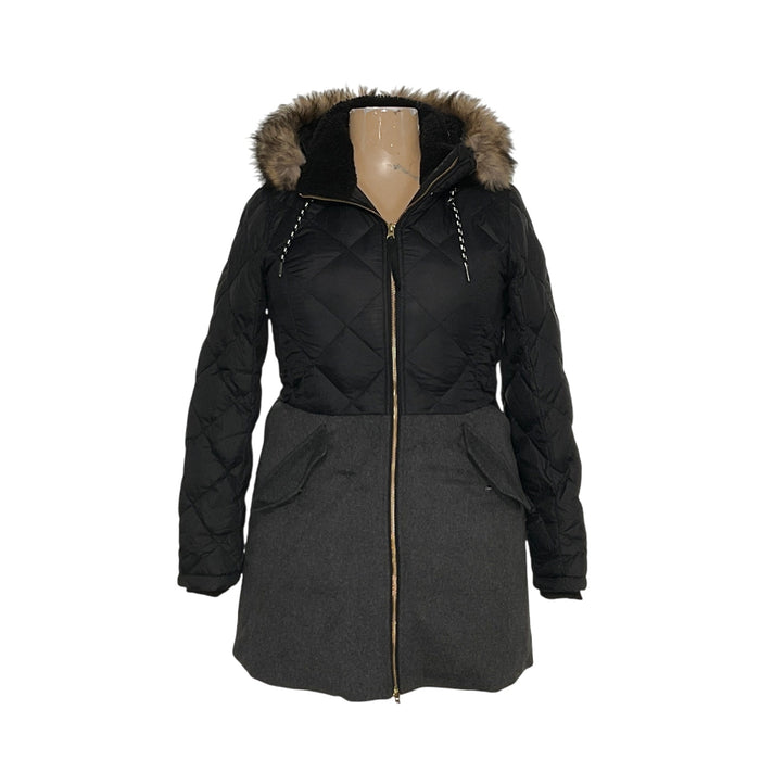 Eddie Bauer Black Cotton Parka Jacket - Women's L