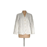 Talbots White Linen Blazer Size 14W