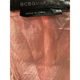 BCBGMAXAZRIA Pink Silk A-Line Skirt