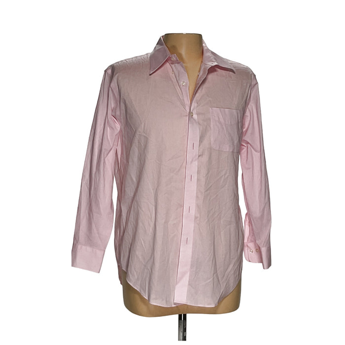 Men's Pink LRL Casual Button-Up Shirt - Size 16