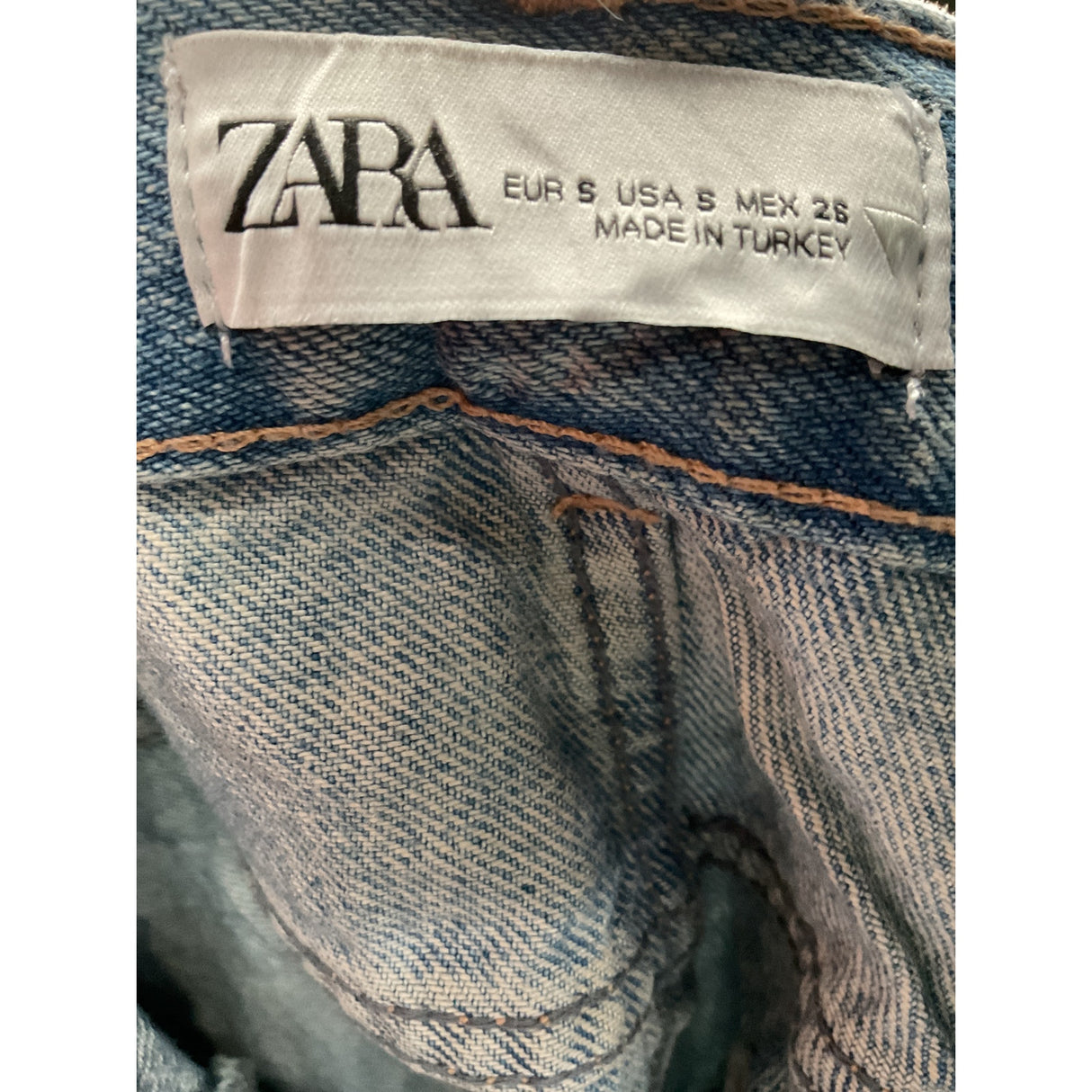 ZARA Blue A-Line Skirt, Size S - Knee Length