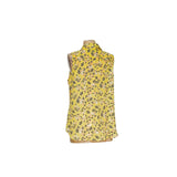 Banana Republic Yellow Floral Button-Up Top