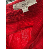 LOFT Red Linen M Blouse