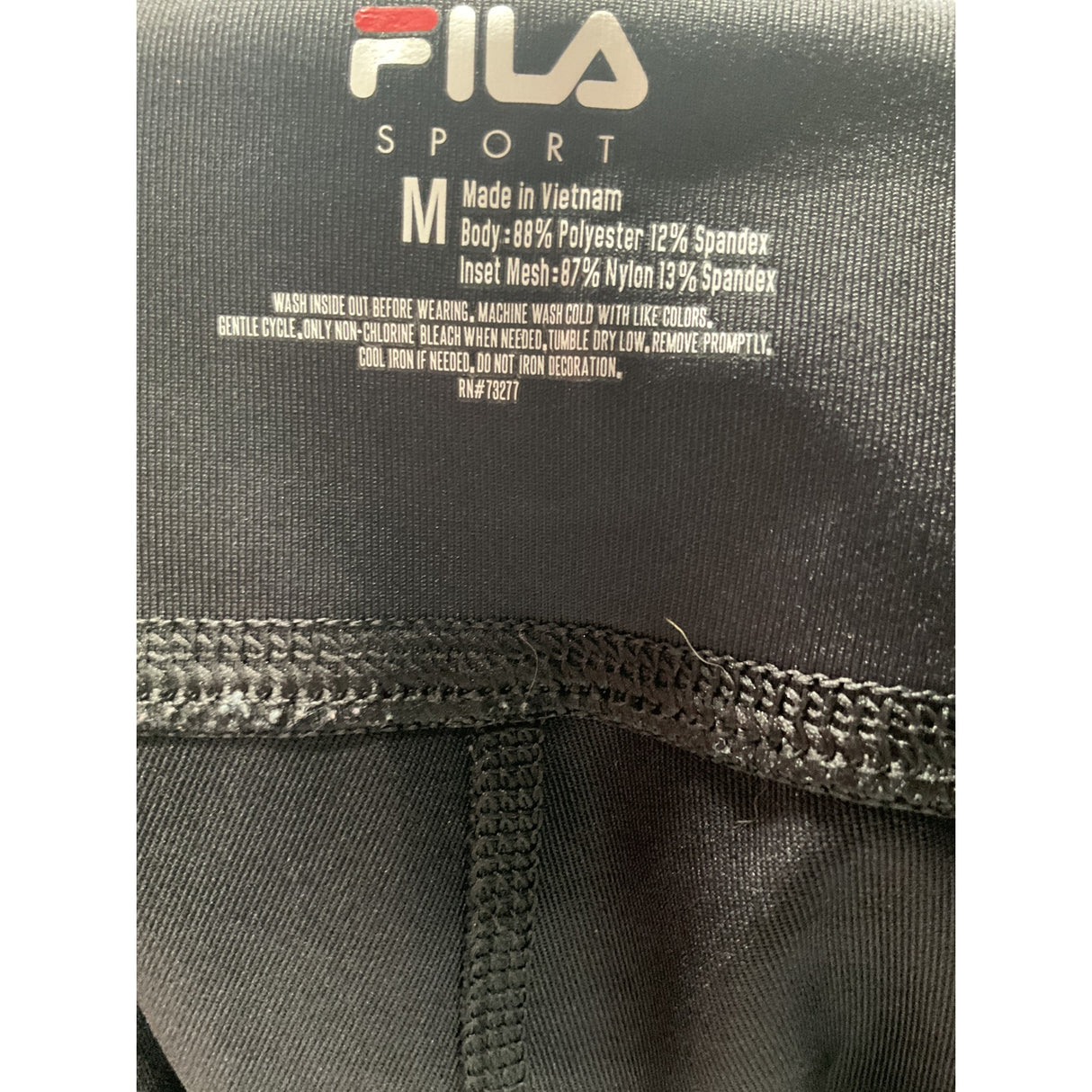 FILA Women's Black Biker Shorts