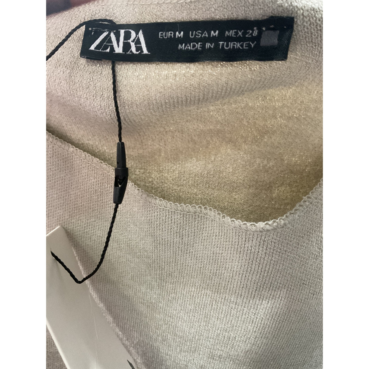 ZARA Cream Midi Dress - Size M