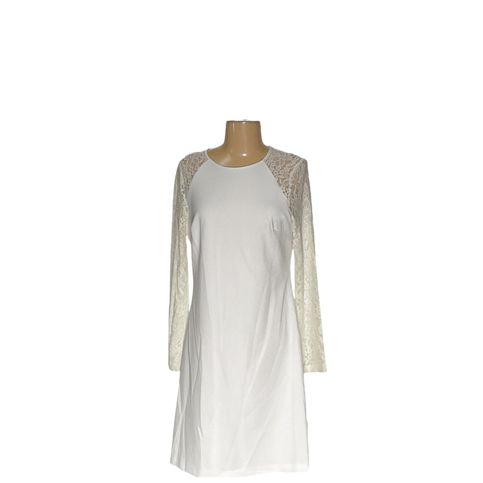 Tommy Hilfiger White A-Line Midi Dress, Size 6