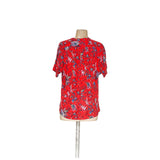 Maeve Red Floral Blouse, Size M