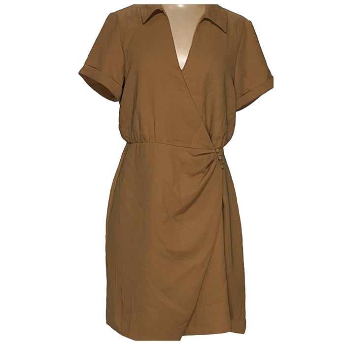 Nine West Brown Wrap Dress - Size M