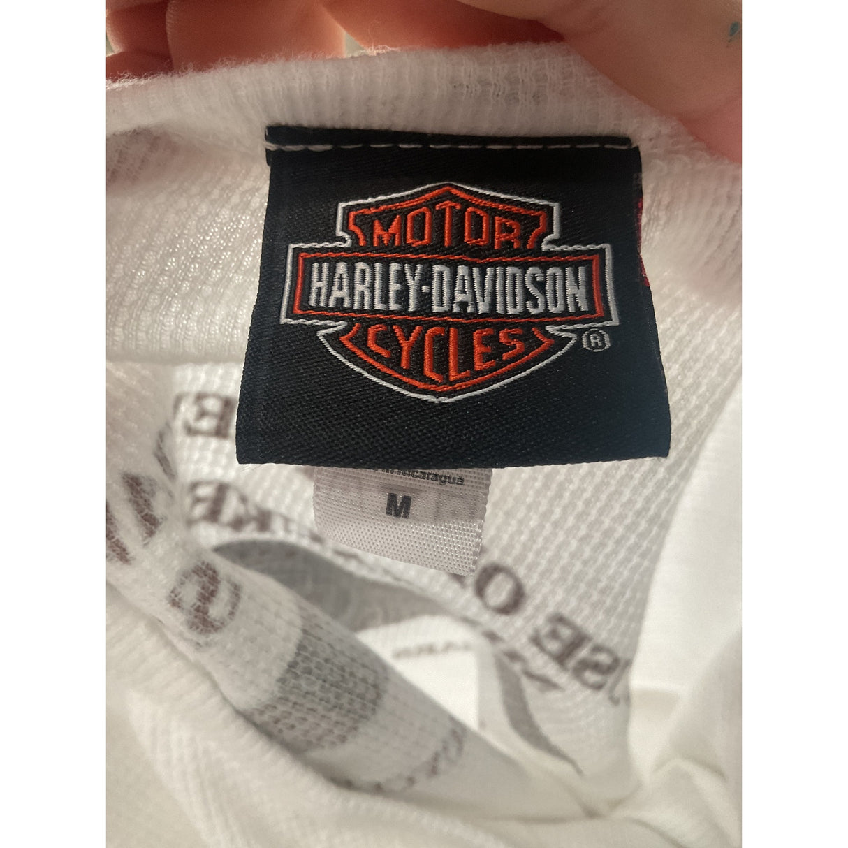 Harley Davidson White Cotton Activewear Top M