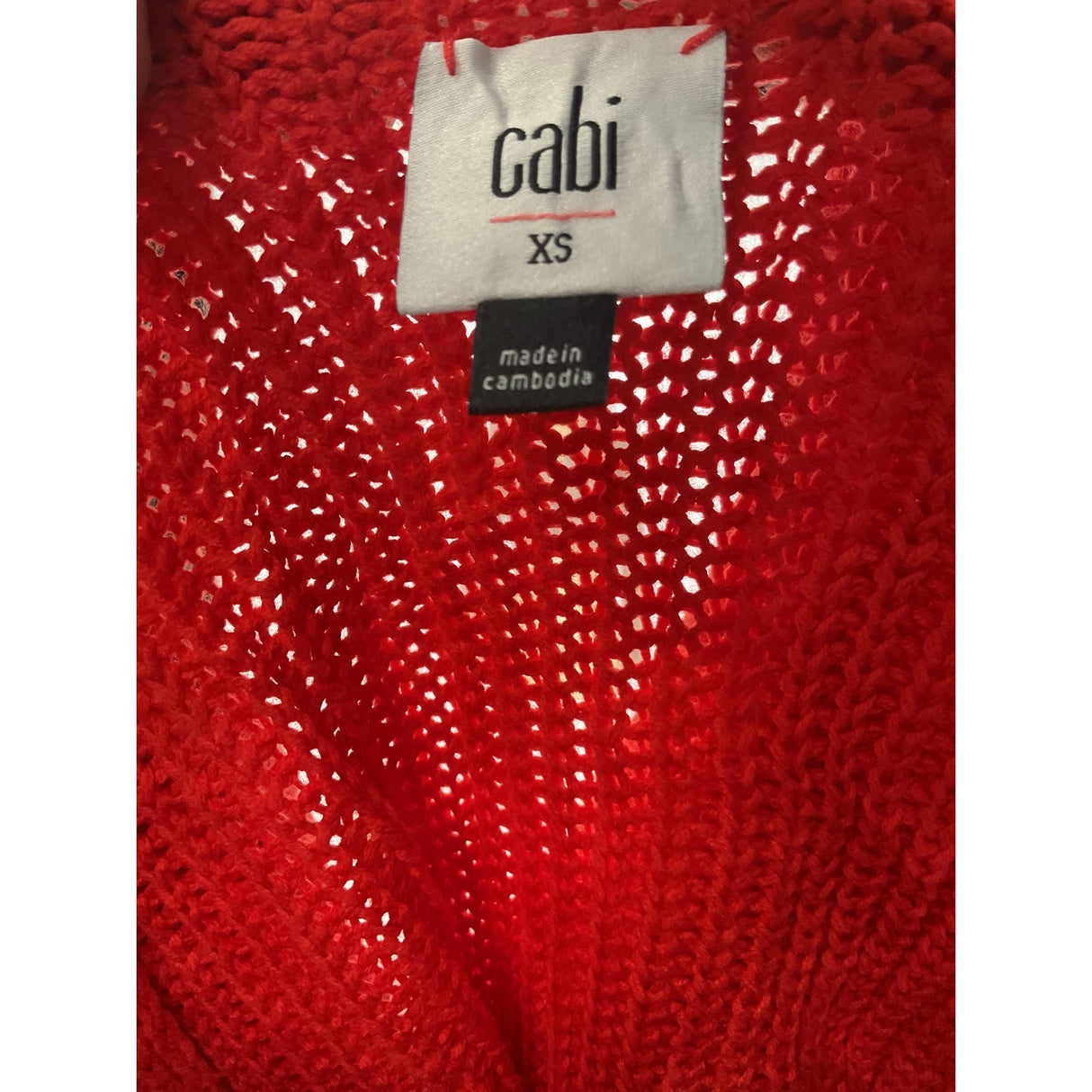 Cabi Orange Knit Blouse XS