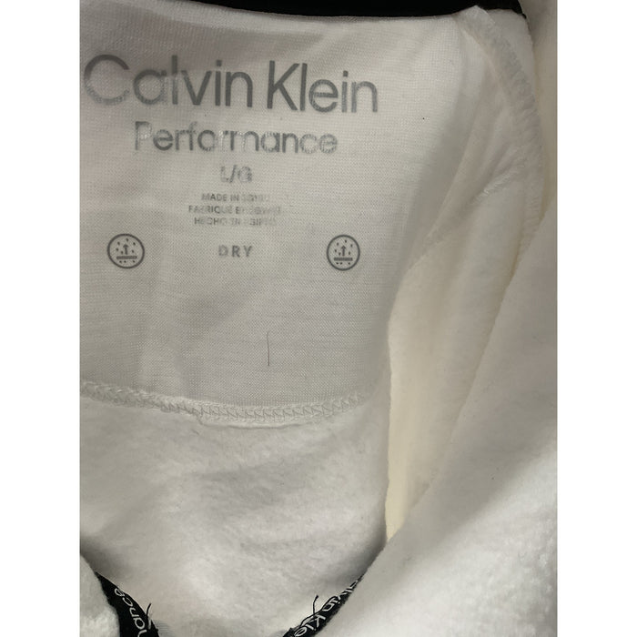 Calvin Klein White Full-Zip Sweater - Size L