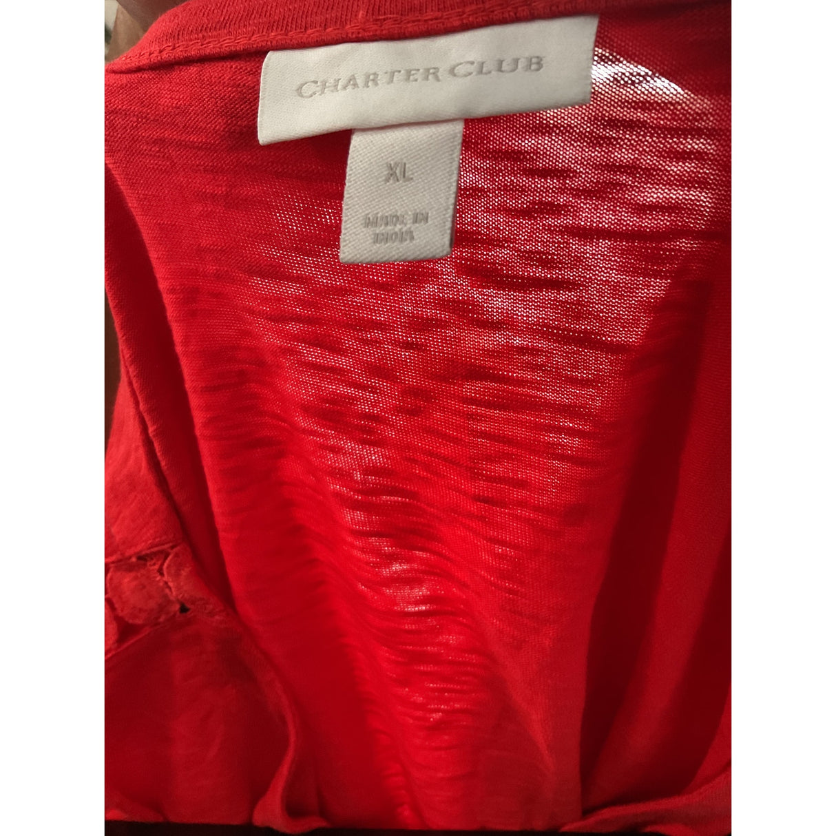 Red Charter Club Cotton Blouse