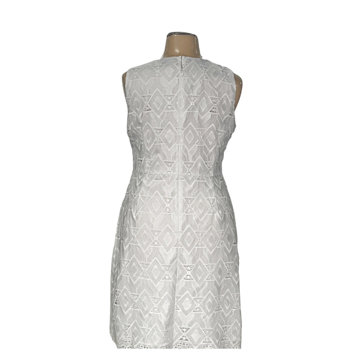 Ann Taylor White Shift Midi Dress