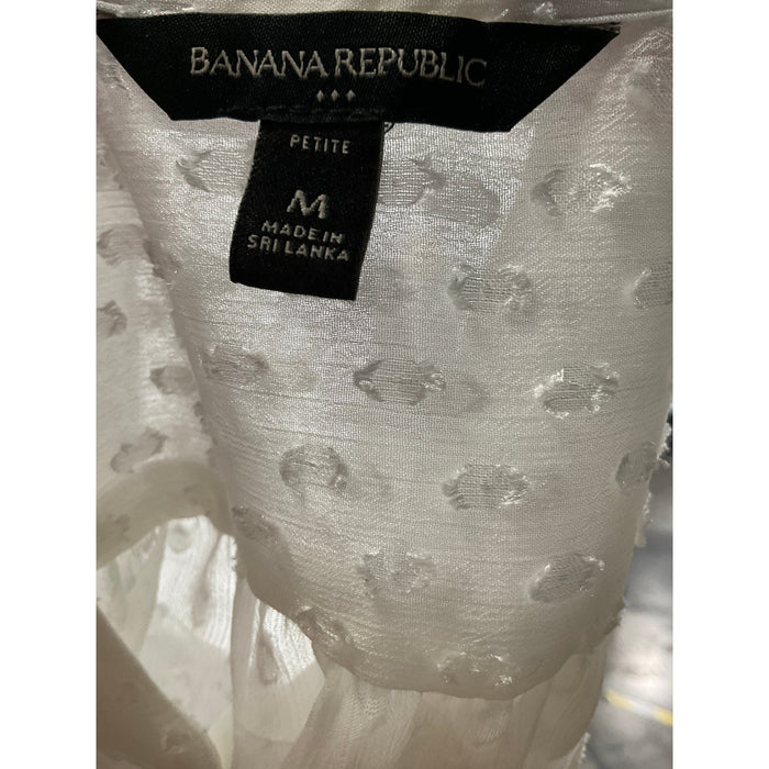 Banana Republic White Button-Up Top M