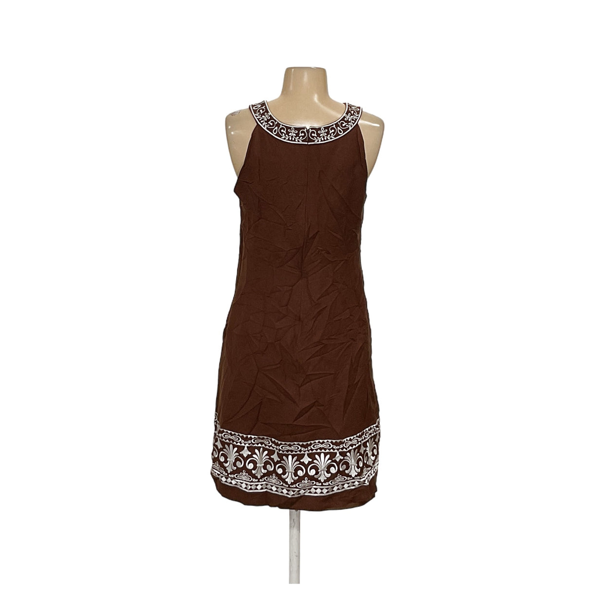 JESSICA HOWARD Brown Linen Shift Dress