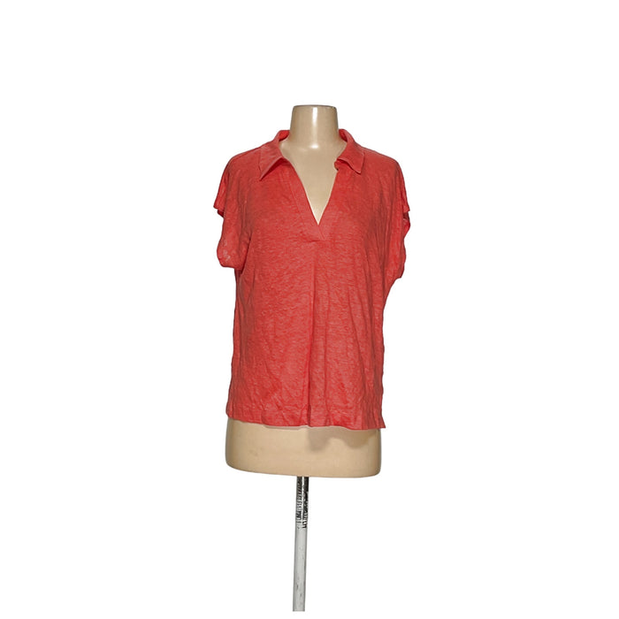 Tahari Orange Linen Blouse - XL