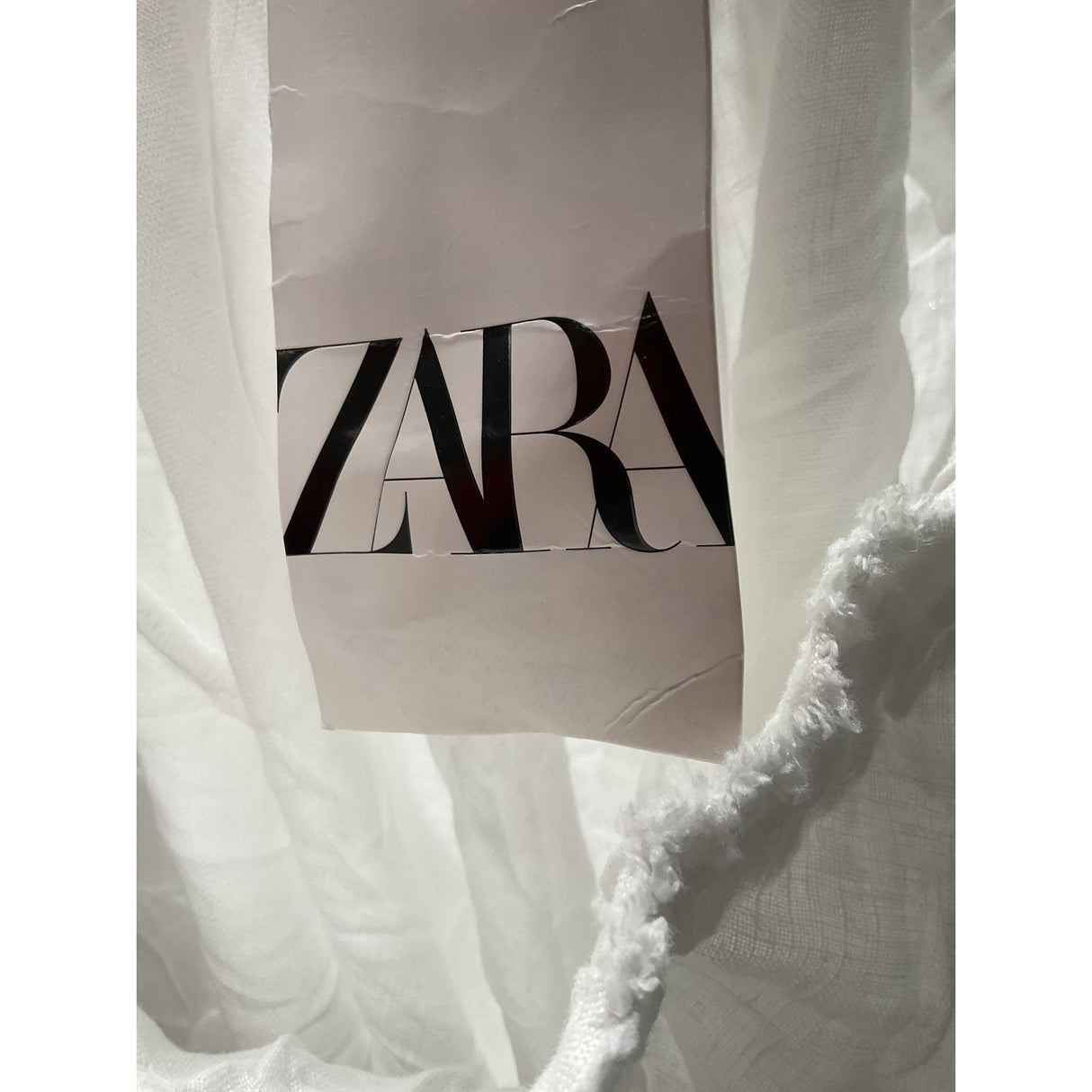 ZARA White A-Line Skirt