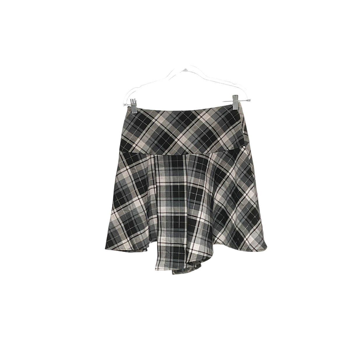 BEBE Gray Plaid Mini Skirt, Size 2