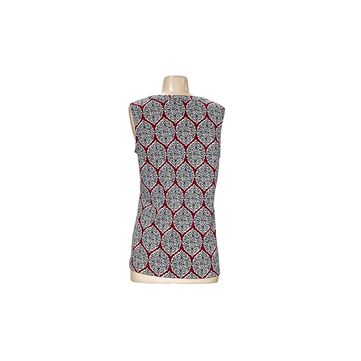 Banana Republic Red Graphic Blouse Size M