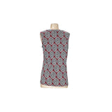 Banana Republic Red Graphic Blouse Size M
