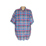 RALPH LAUREN Multicolor Plaid 4TG Short Sleeve Canvas Shirt