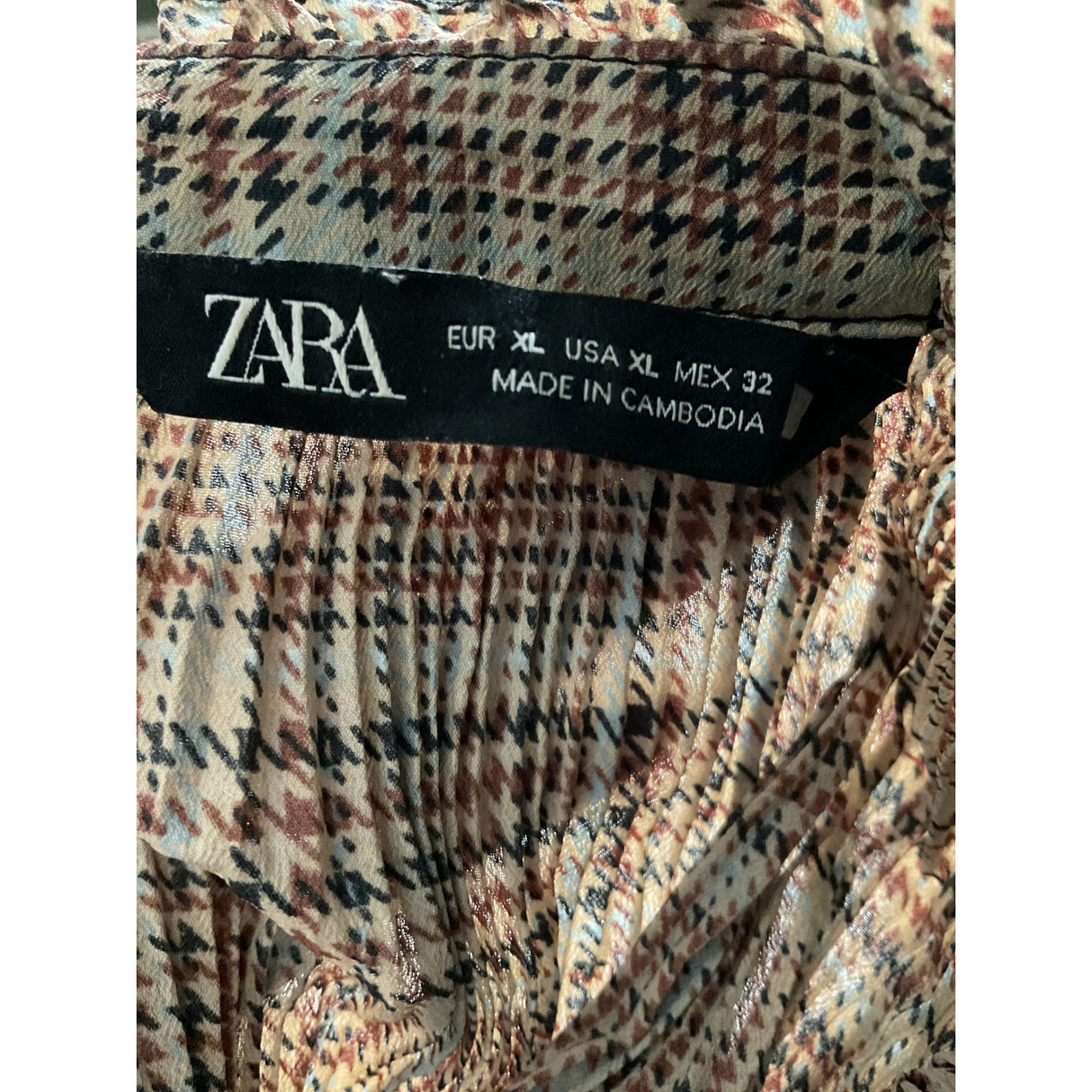 ZARA Multicolor Fall/Spring Button-Up Top