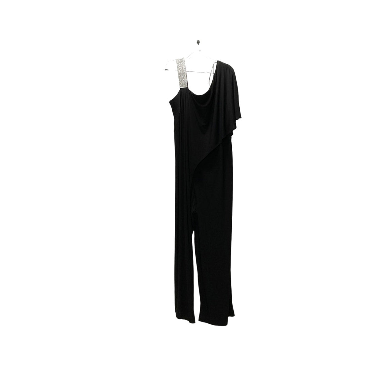 R&M Richards Black Plus Size Cotton Jumpsuit