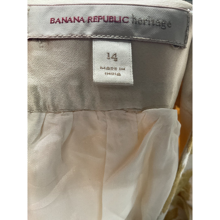 Banana Republic Gold Mini Skirt - Women's Size 14