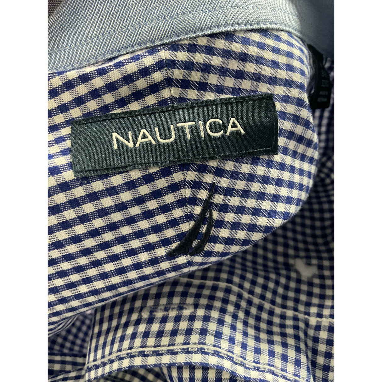 Nautica Blue Check Dress Shirt