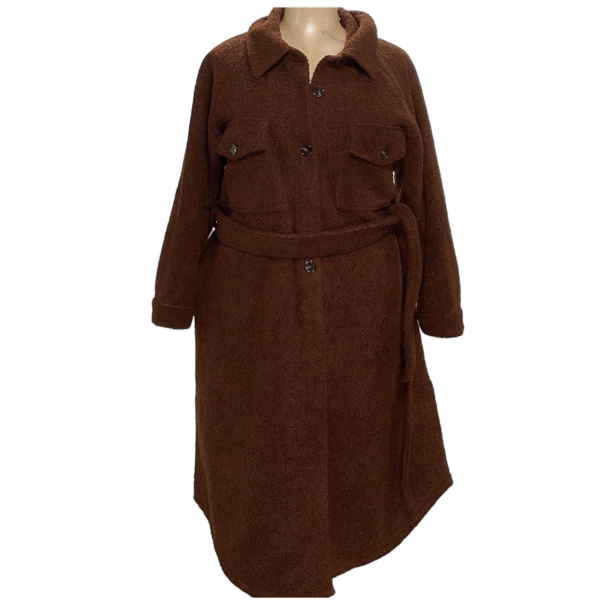 ELOQUII Brown Overcoat - Size 22/24