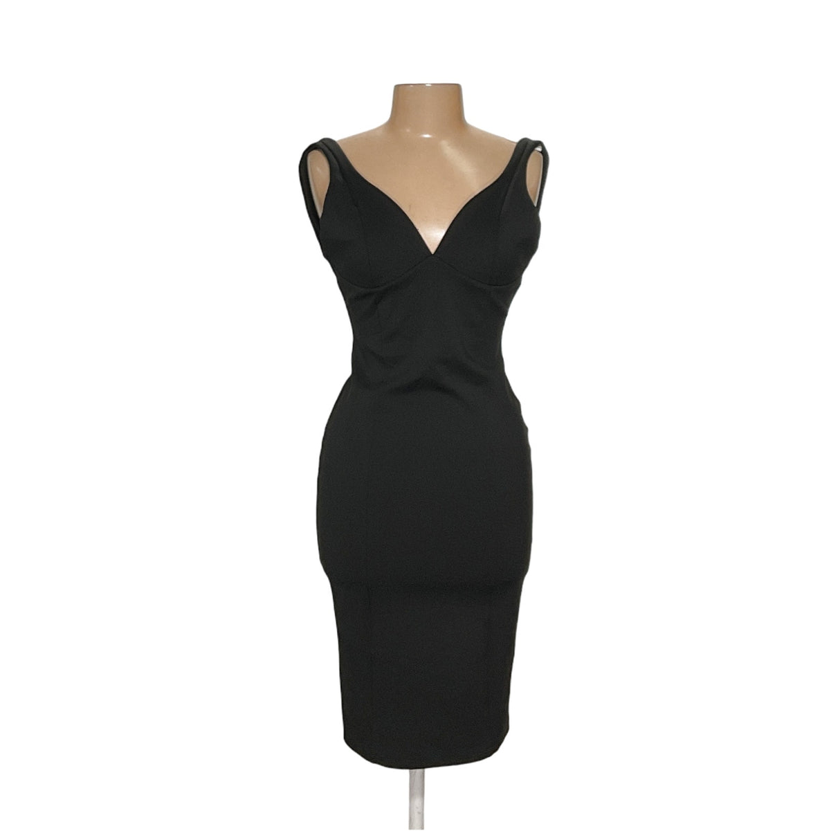 BEBE Black Bodycon Midi Dress - Women's M