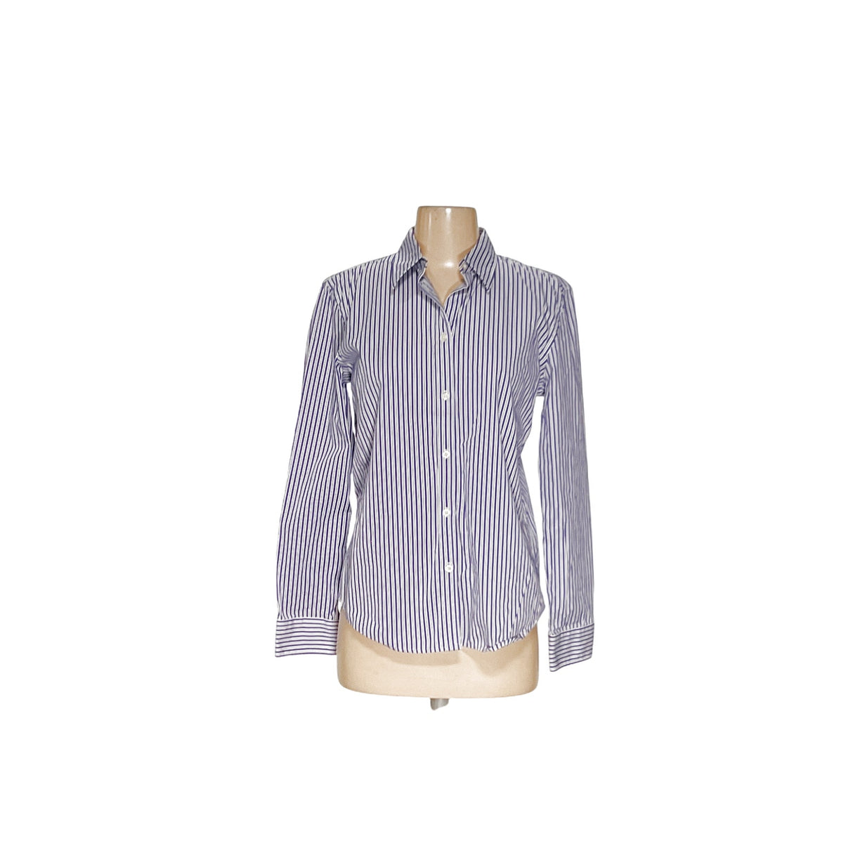 Lauren Ralph Lauren Purple Striped Button-Up Top