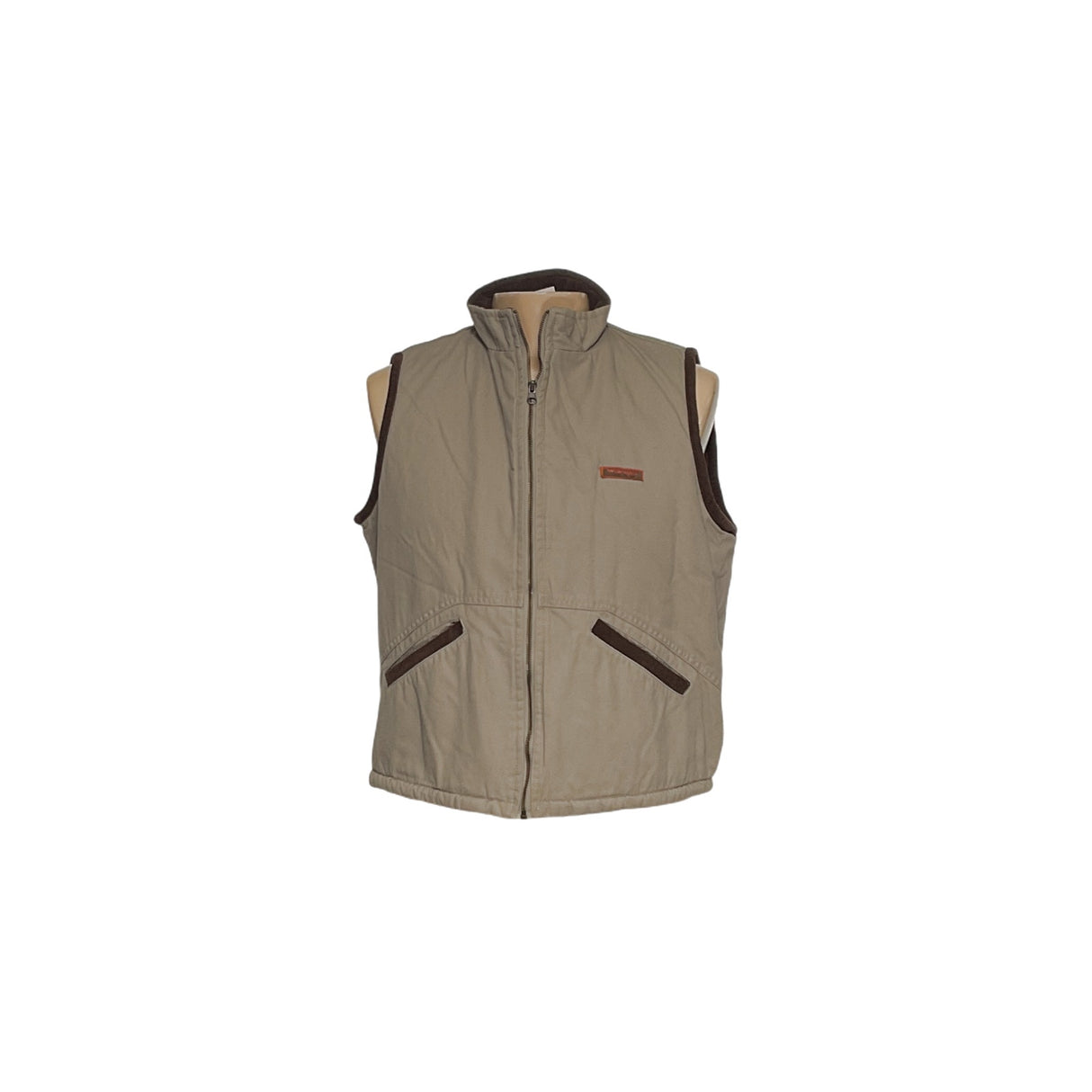 Wrangler Men's Beige Polyester Vest, Size M