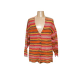 ZARA Pink Striped Knit Cardigan M-L