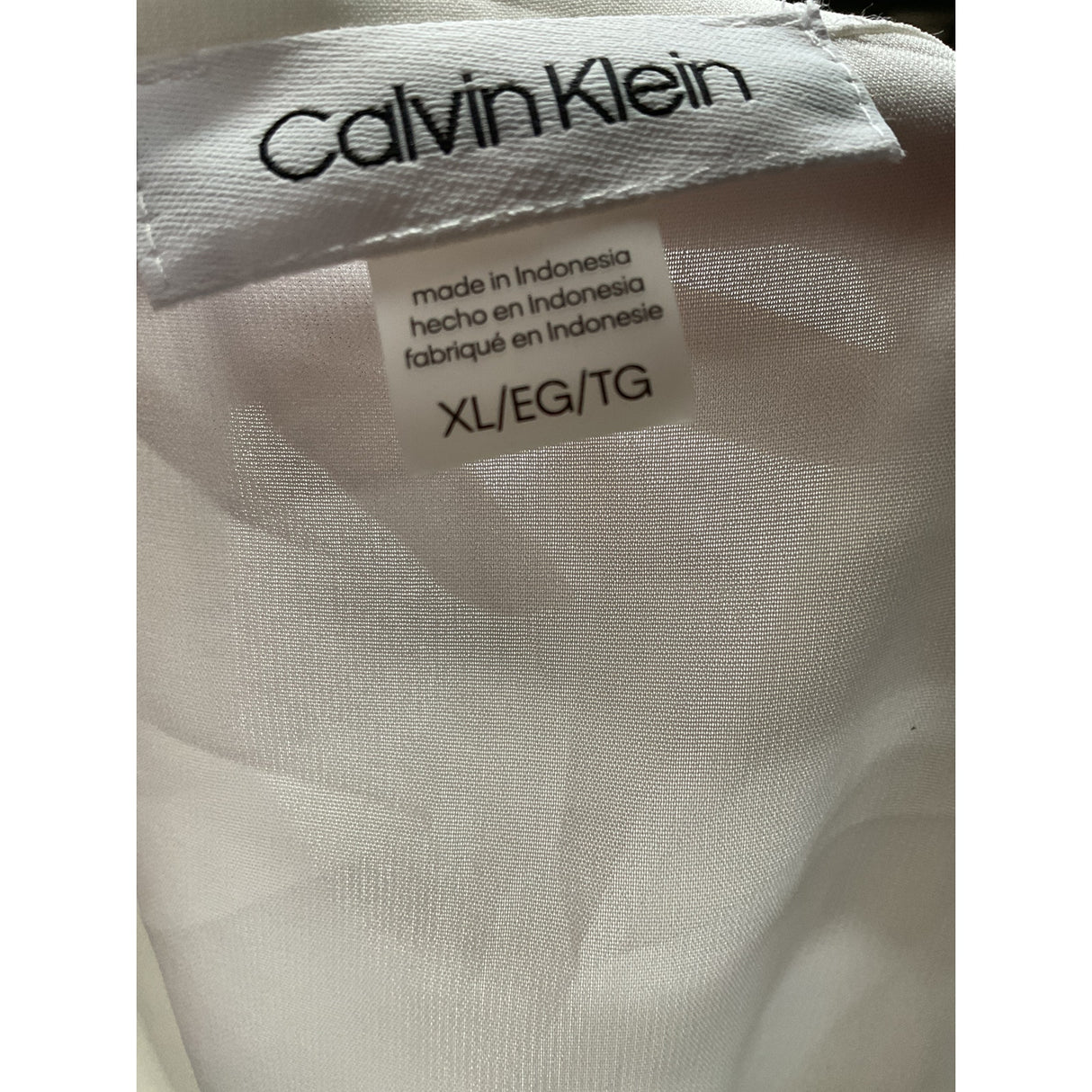 Calvin Klein White Polyester XL Blouse