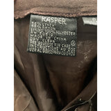 Kasper Women's Brown Linen/ Rayon Straight Pants