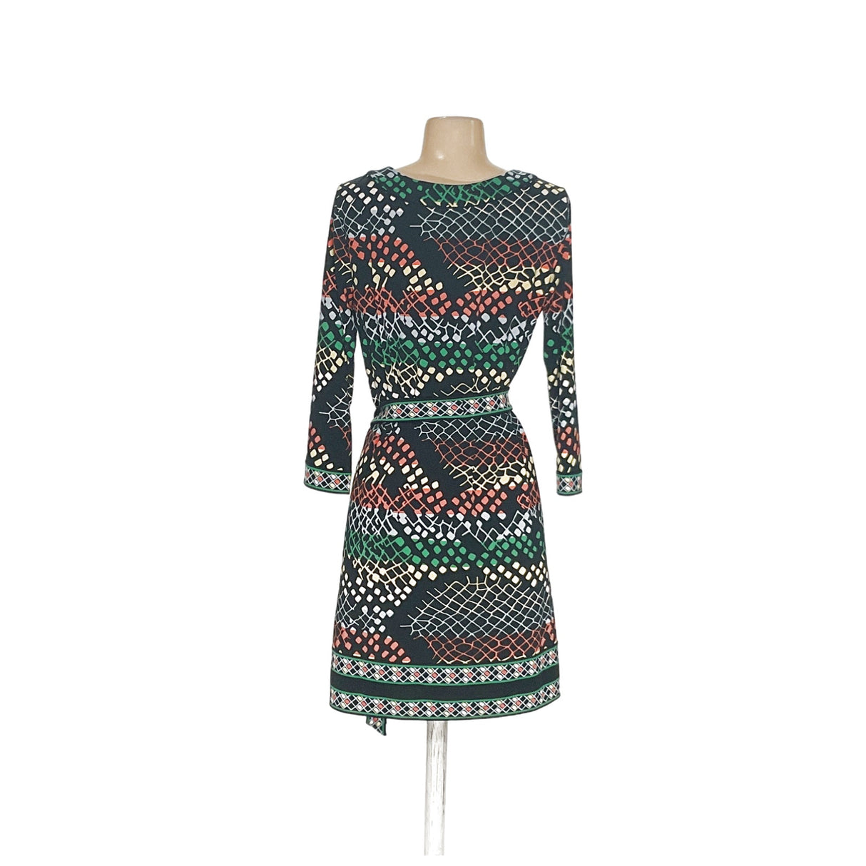 BCBGMAXAZRIA Multicolor A-Line Midi Dress