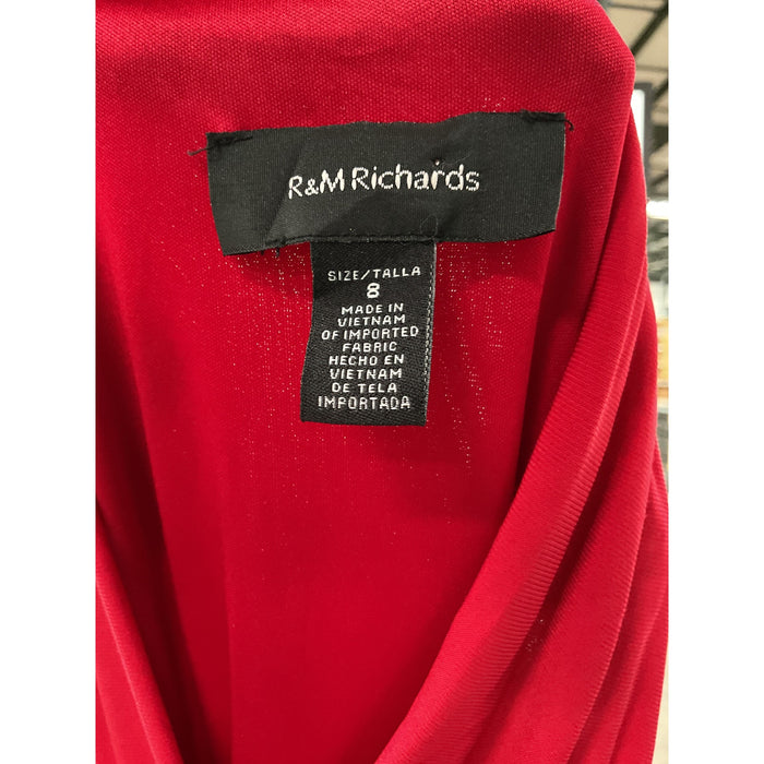 R&M Richards Red Midi Sundress (Size 8)