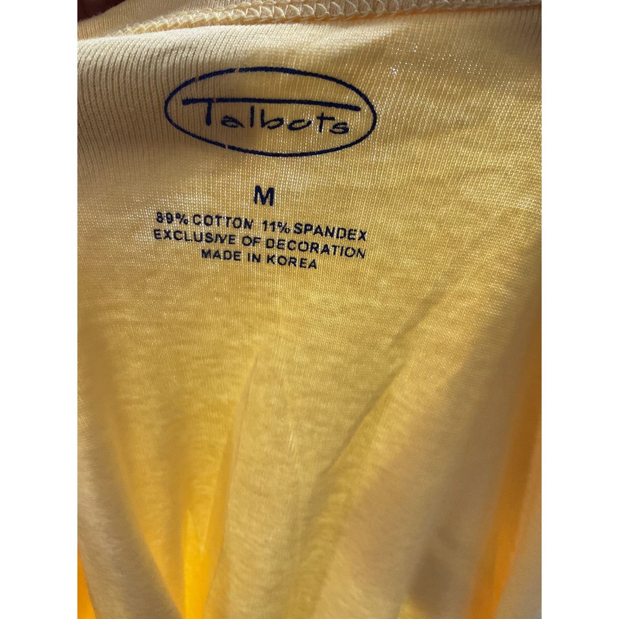 Talbots Yellow Cotton Blouse, Women's M