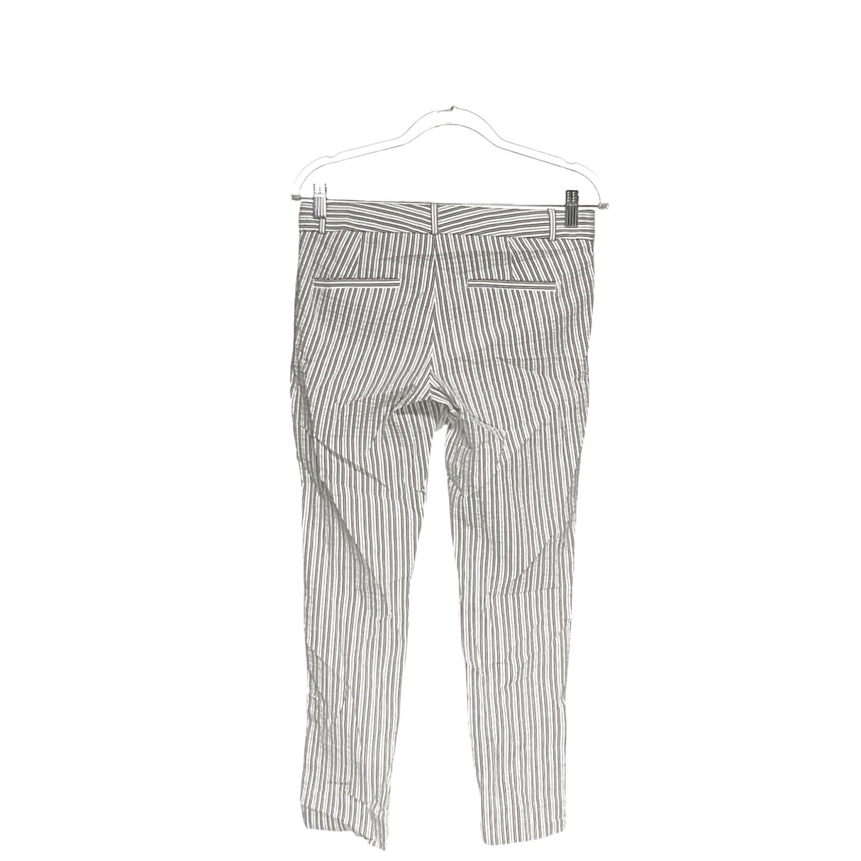 Banana Republic Gray Striped Cropped Pants