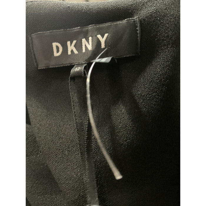 DKNY Black A-Line Midi Dress - Size 12