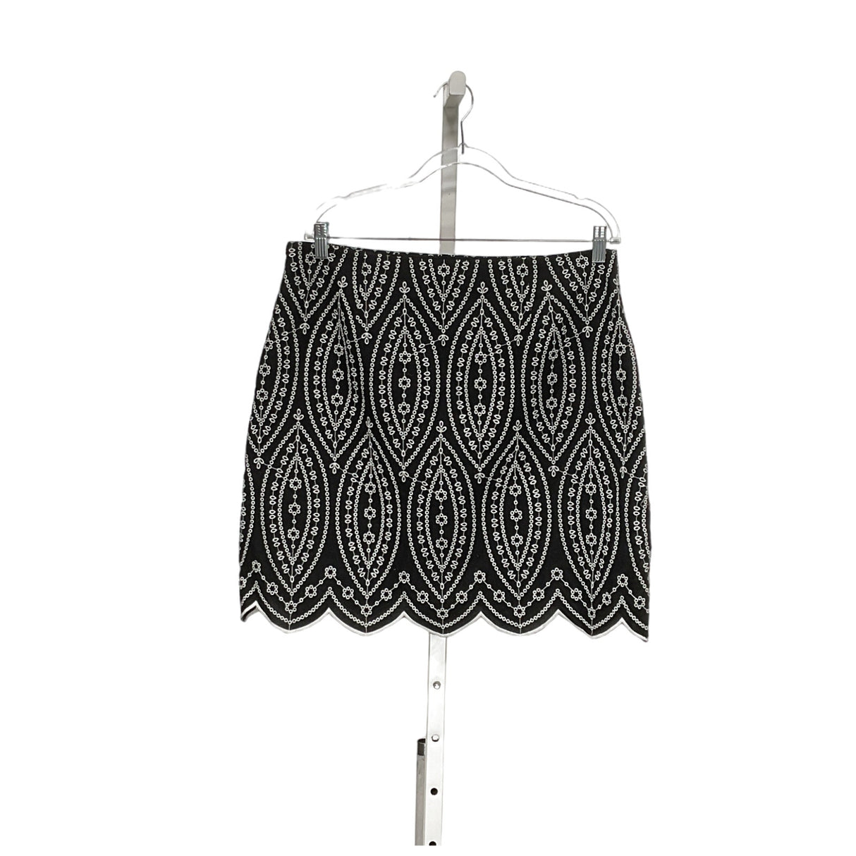 LOFT Black Cotton A-Line Skirt