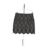 LOFT Black Cotton A-Line Skirt