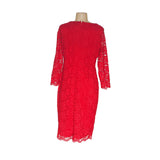 Calvin Klein Red Sheath Midi Dress - Size 10