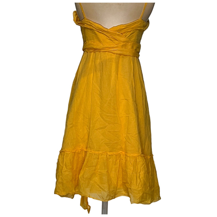 DVF Yellow Cotton A-Line Dress