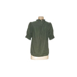 J. Crew Green Linen XS Blouse