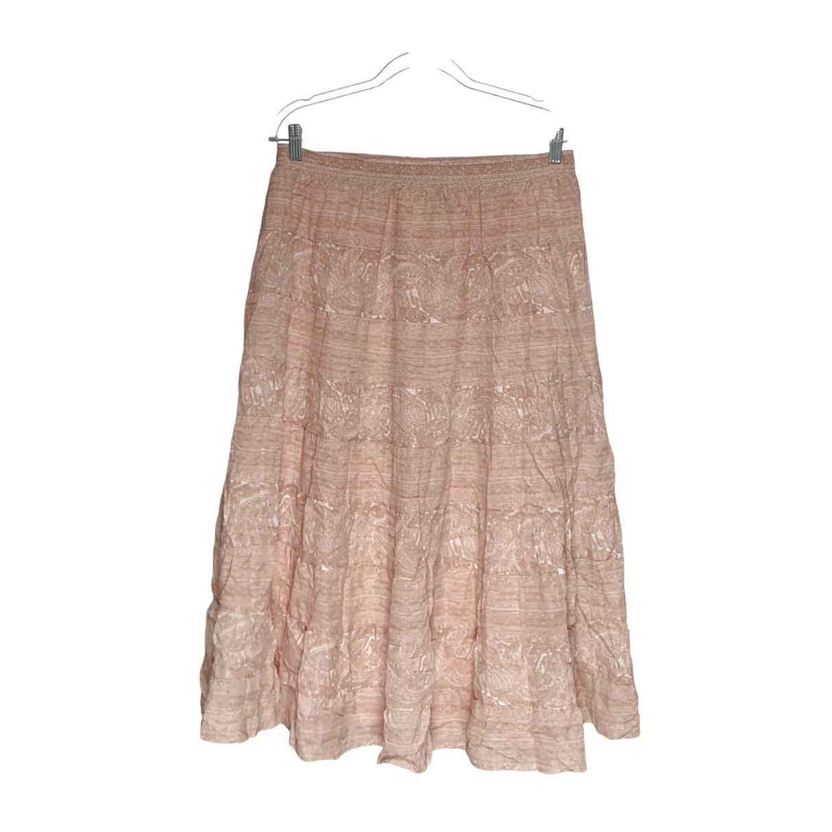 JOIE Pink Silk A-Line Midi Skirt - Size M