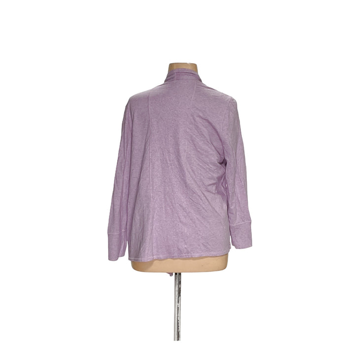 Chico's Plus Size Purple Cotton Cardigan, Size 2