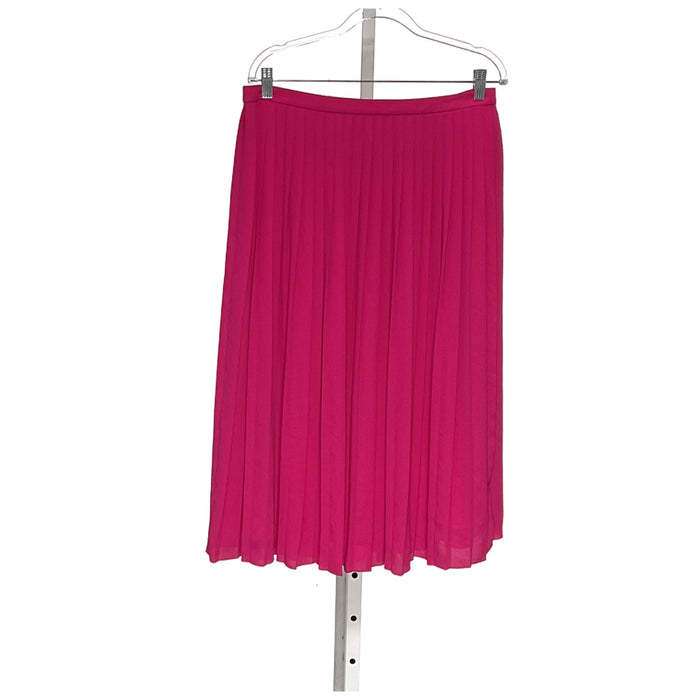 J. Crew Pink A-Line Skirt - Size 12, Midi Length