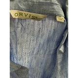 Orvis Blue Linen Shirt Dress, Size M